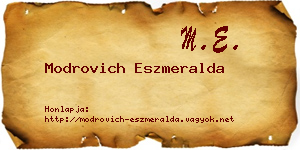 Modrovich Eszmeralda névjegykártya